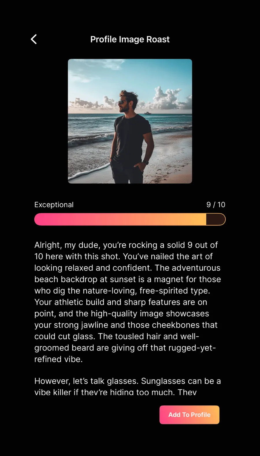 profile roaster screenshot